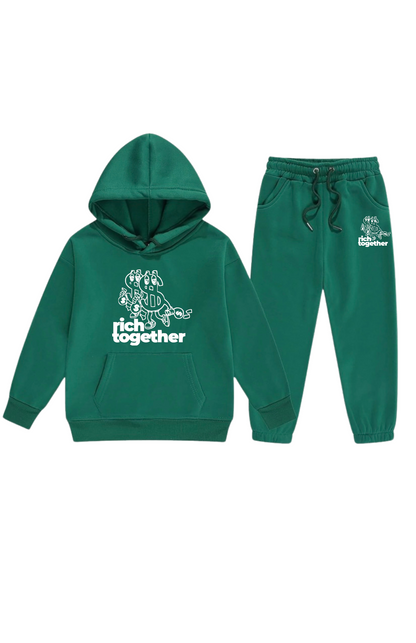 Boys Double Trouble Logo Pullover Sweatsuits