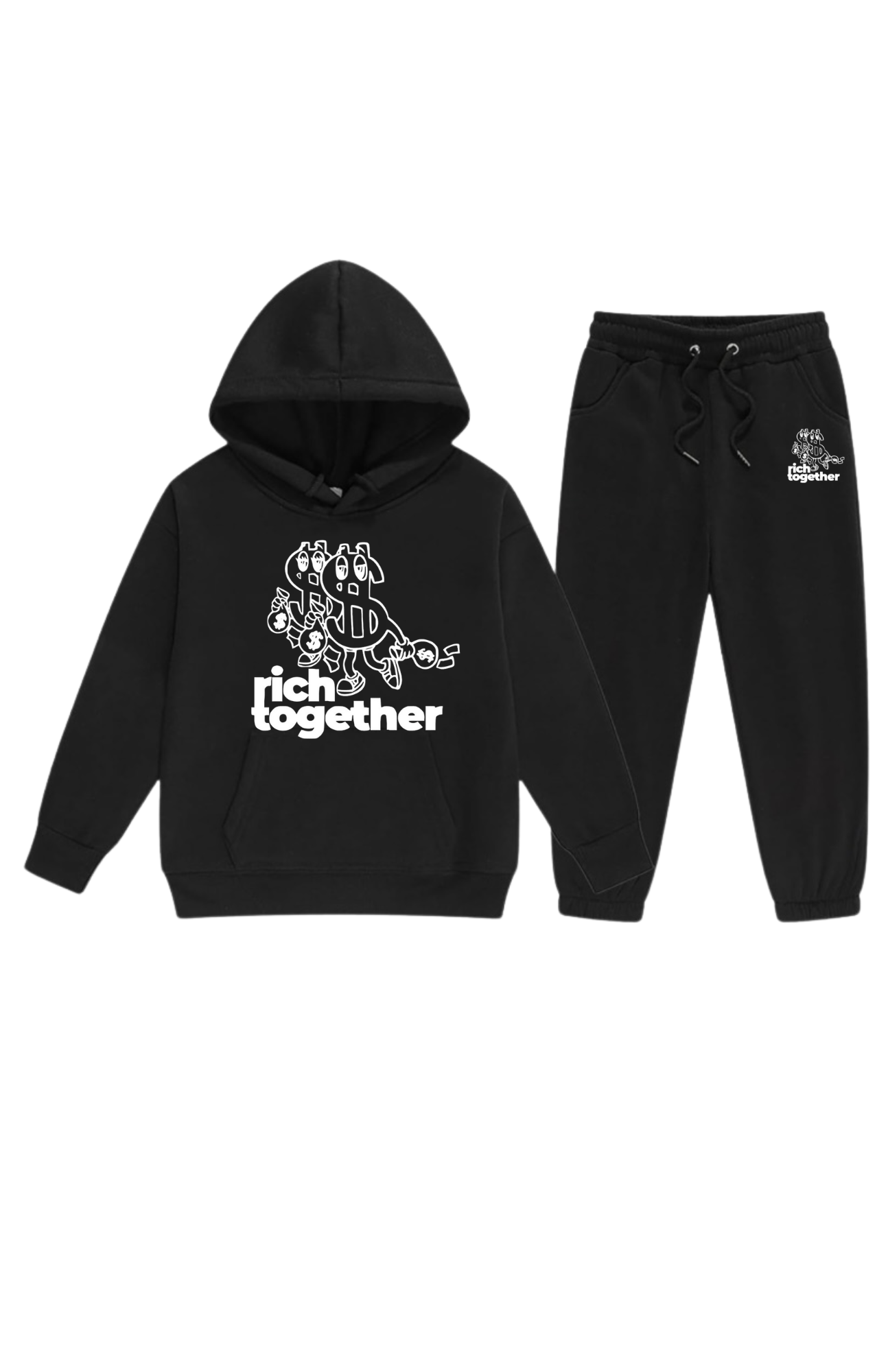 Boys Double Trouble Logo Pullover Sweatsuits